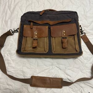 New Waxed Canvas Mens Postman Bag Side Bag Shoulder Bag Messenger Bag For Men